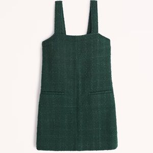 Abercrombie & Fitch Green Tweed Shift Mini Dress XS